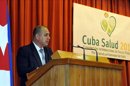 El ministro de Salud Pública de Cuba, Roberto Morales Ojeda, habla en la inauguración de la Convención Internacional Cuba-Salud 2012, en La Habana (Cuba). EFE